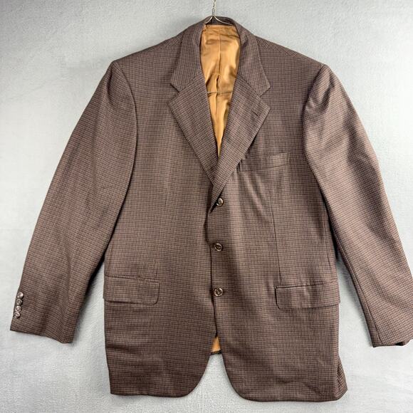 Brioni Senato Italy 100% Wool Brown 3 Button Single Breast Blazer Jacket 44 R - Picture 5 of 13
